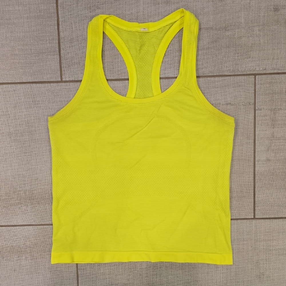 Lululemon Neon Yellow Swiftly 2.0 Tank Top Race Length